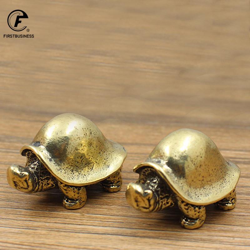 Heavy Brass Mini Turtle Figurines Tortoise Statue Home Desktop Ornament Office Decor Fish Tank Accessories Artificial Landscape