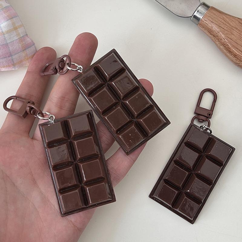 1 Piece Bag Phone Pendant  Modern Simplicity Simulated Cute Food Chocolate Keychain Decorative Business Gift Key Chain