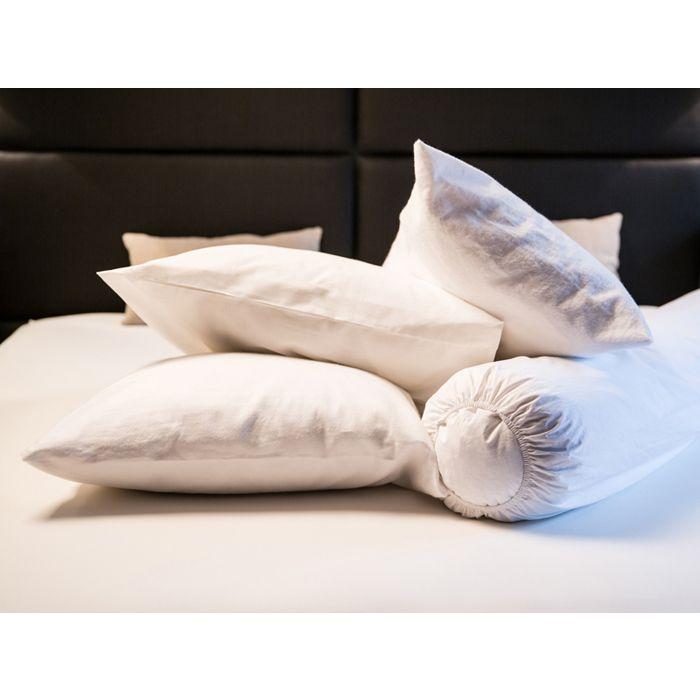Protège Oreiller 50x70 cm - Doux et Absorbant - Molleton 100% Coton - Forme Housse à Rabat - Fabriqué en Europe - Linge des Familles