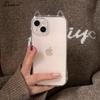 Cute Cat Ears Transparent Case for iPhone 16 15 14 13 17 Pro Max 17 Air 11 12 X Xr Xs 8 7 Plus Clear Soft TPU Ultra Slim Cover