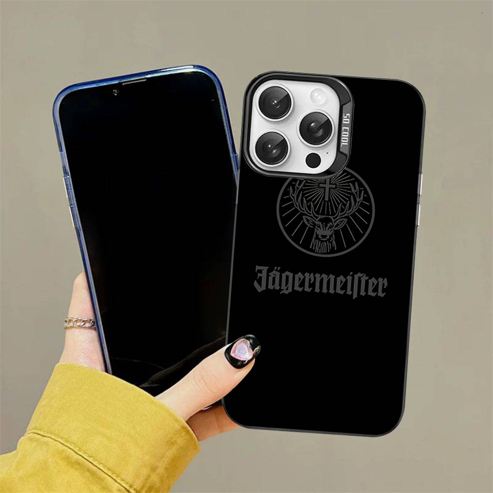 Heißes J-JaegermeisterS Handyhülle für IPhone 17 16 15 14 13 12 11 Pro Max Plus Farbe Silber Hülle