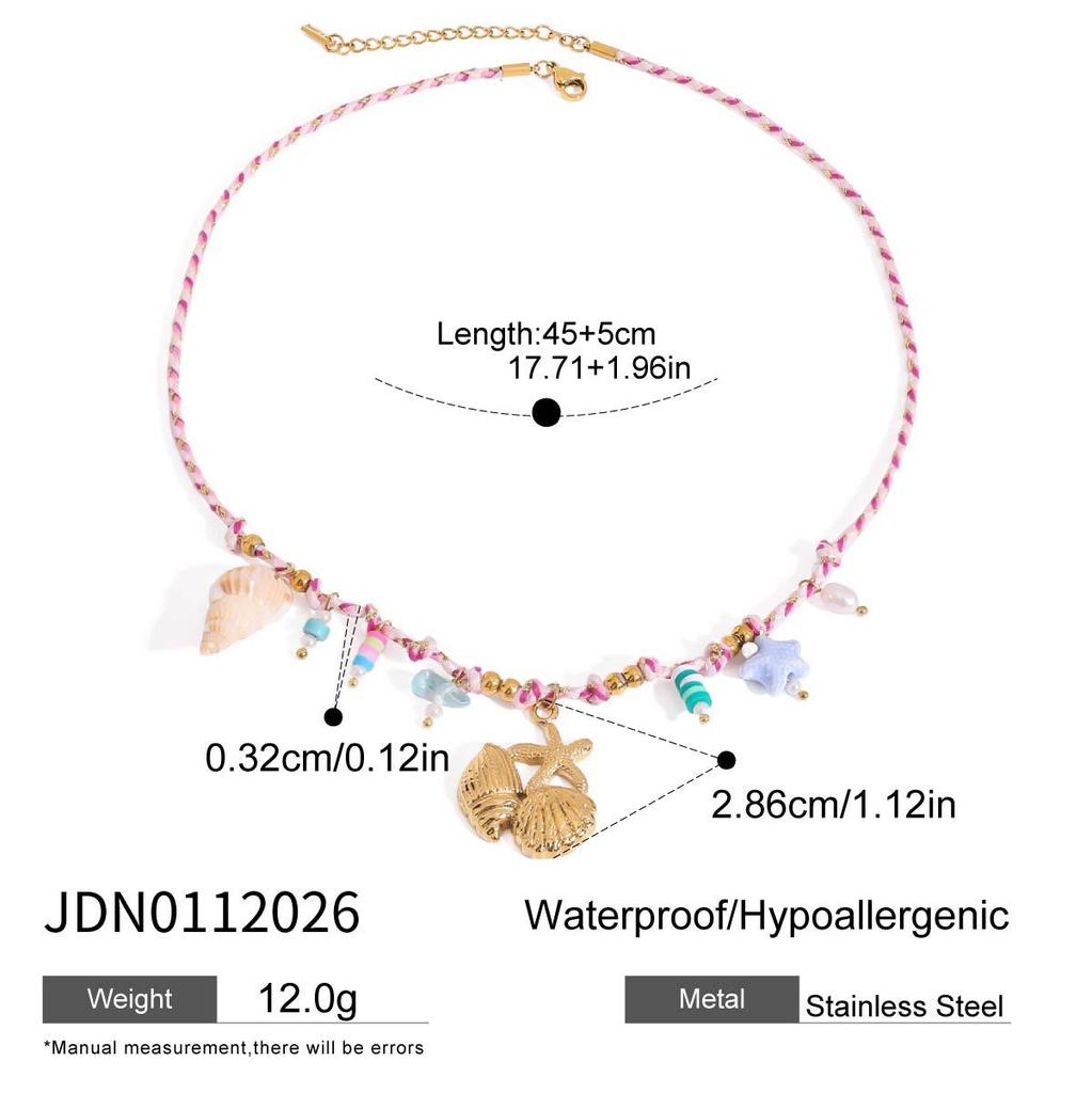 European and American Stainless Steel DIY Pendant Braided Rope Necklace Stacked Collarbone Chain Titanium Steel Item