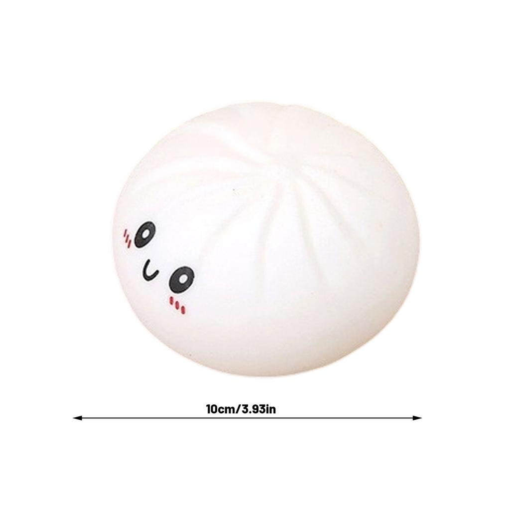 Realistic Giant Dumpling Squeeze Toy With Bamboo Steamer Soft Tpr Dough Ball Decompression Fidget Toy Funny Creative Gift