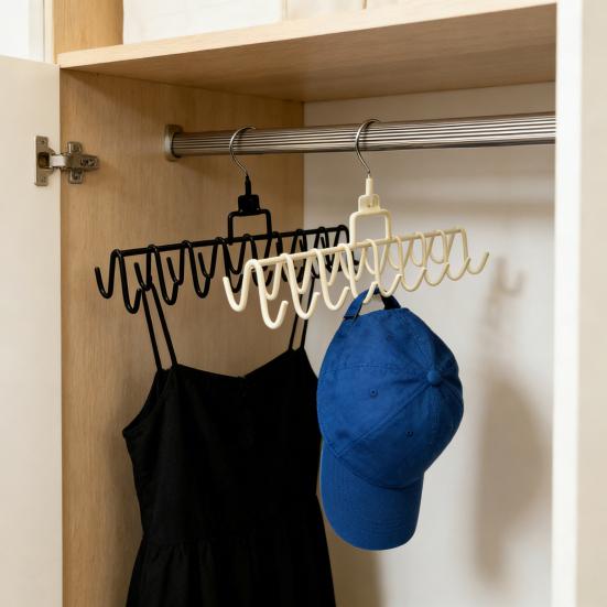 Hook Hanger 18 Multi-Hook Over Door Organizer Strong Load-Bearing Space-Saving Clothes Bags Towels Storage Rack