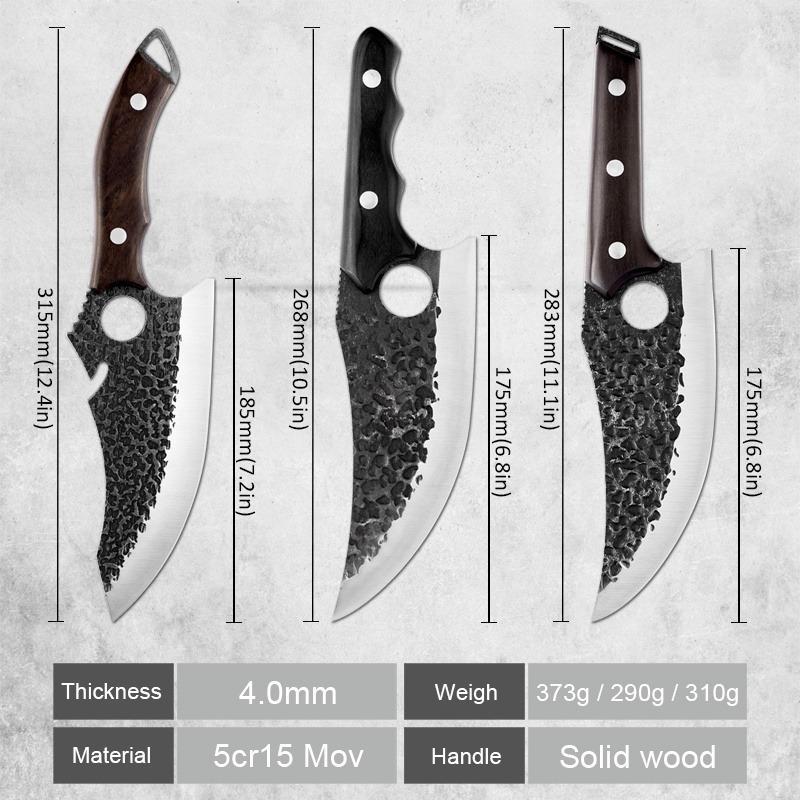 Ausbeinmesser aus Edelstahl, Metzgermesser, Angelmesser, handgeschmiedetes Fleischerbeil, Küchenkochmesser