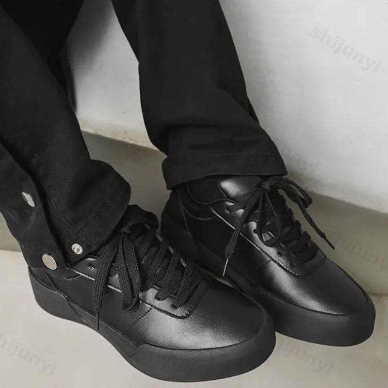 Fashion 2025 New Autumn Niche Design Casual Thick Soled Non Slip Shoes for Men Fashion Trend Comfortable Low Top Lace Up Chunky Sneakers