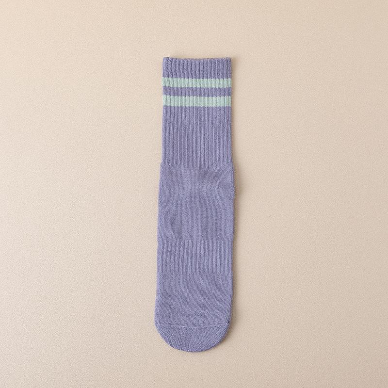 Yoga Socks, Women's Professional Anti-slip Mid-calf Socks, Pure Cotton Indoor Fitness, Running, Pilates Sports, Adult Floor Socks