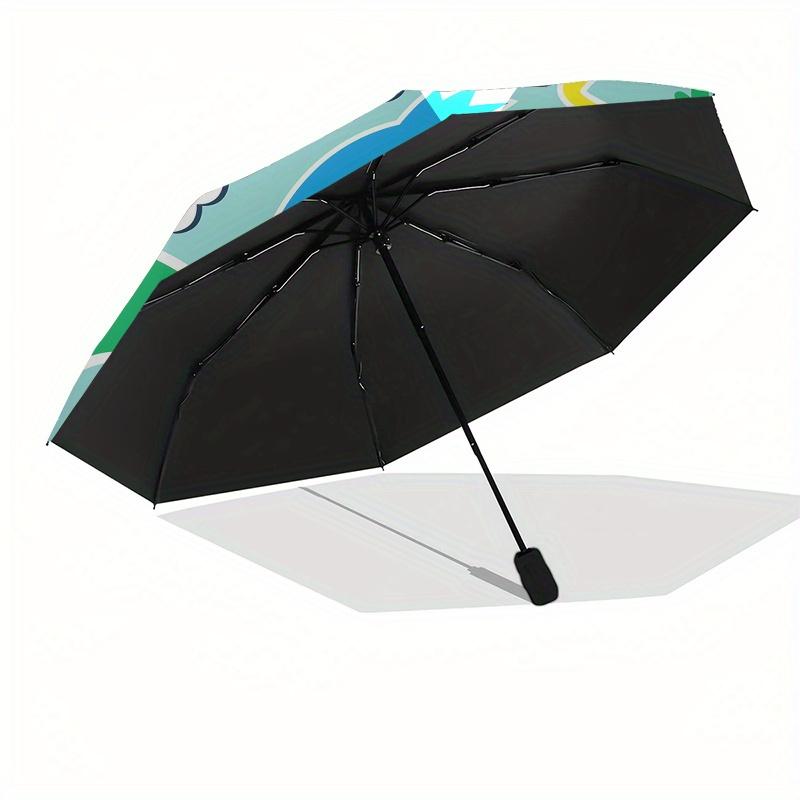 Stitch, Cartoon Automatic Opening and Closing Umbrella - 8 Ribs Portable Folding Umbrella with Plastic Handle, Suitable for Leisure and Hall
