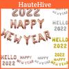 Dazzling Gold Balloons Set For Happy 2022 New Years Eve Festivities