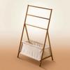 Clothes Rack with Storage Bin Freestanding A-Shaped Frame Garment