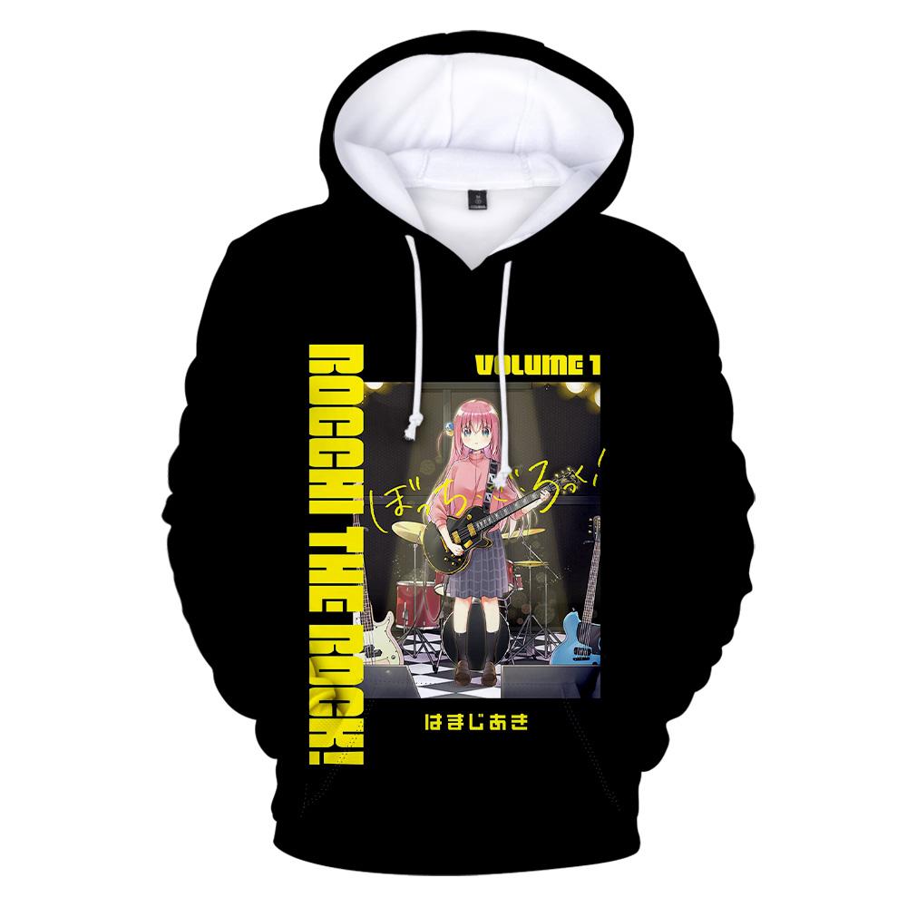 3D Bocchi the Rock Anime Hoodie Long Sleeve Woman Man Sweatshirt Harajuku Streetwear 2023 New Japanese Manga Clothes
