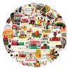 50 Happy Kwanzaa Kwanzaa Festival Party Decoration Stickers American Black Water Cup Mobile Computer Stickers