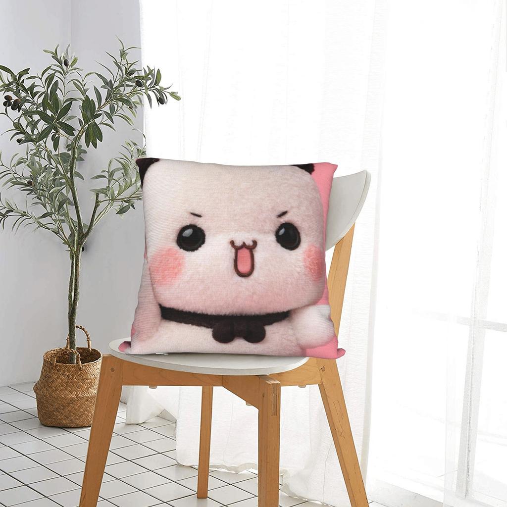 3D Print Kawaii Bubu & Dudu Pillow Cover Cute Funny Pillow Case For Sofa Couch Bed Living Room Comfy Pillowcases Gift