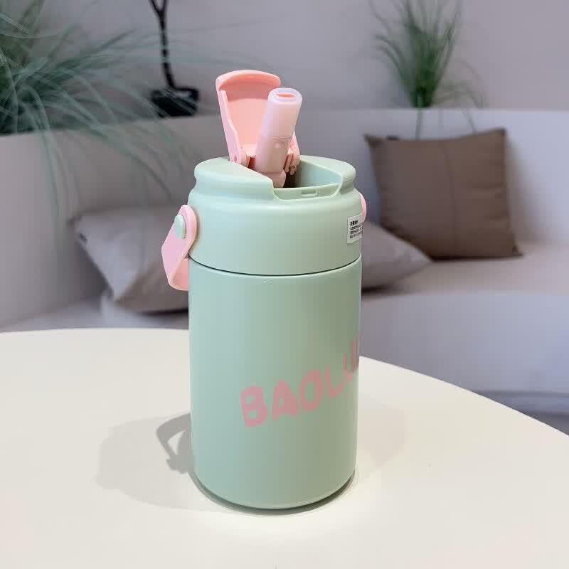 OLOEY 550ML Insulated Straw Water Bottle