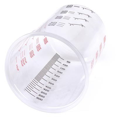 10Pcs 600Ml Plastic Paint Mixing Cups Mixing Pot Paint Mixing Calibrated Cup