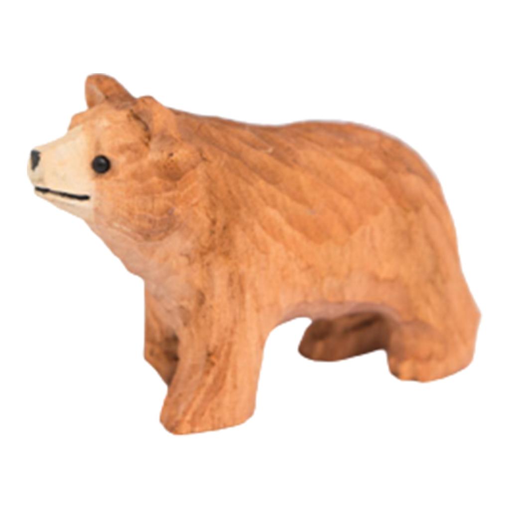 Hand-Carved Wooden Animal Statue Animals Figures Portable Animal Crafts Home Decoration for Table Bookshelf Fireplace Decor