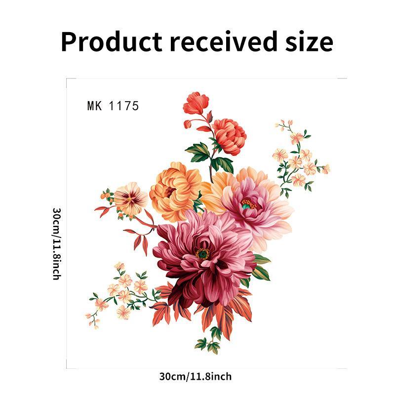 Toilet Sticker Waterproof Floral Butterfly Self Adhesive Removable No Trace for Home Bathroom Renovate