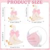 3Pcs Silly Goose Birthday Party Decoration Pink Bow Wooden Silly Goose Baby Shower Centerpiece Gift Desk Tiered Tray Party Favor