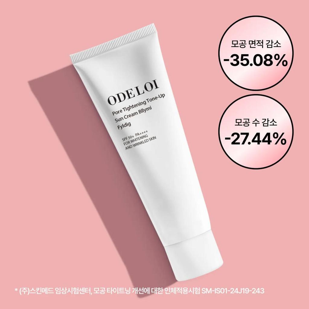ODELOI Pore Tightening Tone-Up Sun Cream Bllymi Fyldig 50mL