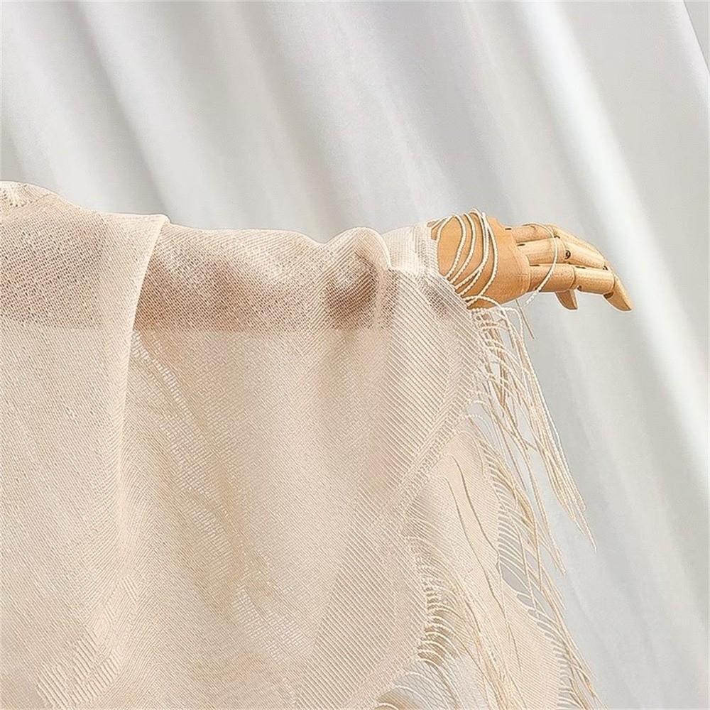 Tassel Patchwork Lace Shawl Solid Color Tassel Shawl Fashion Triangle Scarf