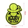 Car Stickers "Baby In Car" Style Safety Warning Sign Window Decal Waterproof Night Reflection Self-adhesive Automobile Sticker