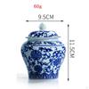 Porcelain, Tea Storage Jar Temple Centerpiece Multi Purpose Decorative Porcelain Asian Decor