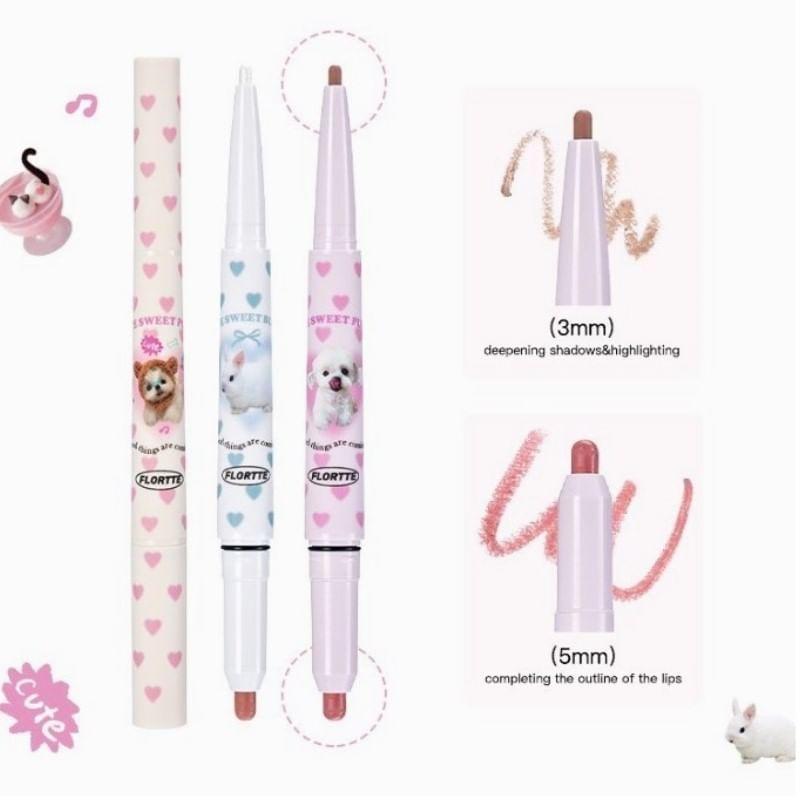 FLORTTE - 2 in 1 Lip Pencil - 5 Colors