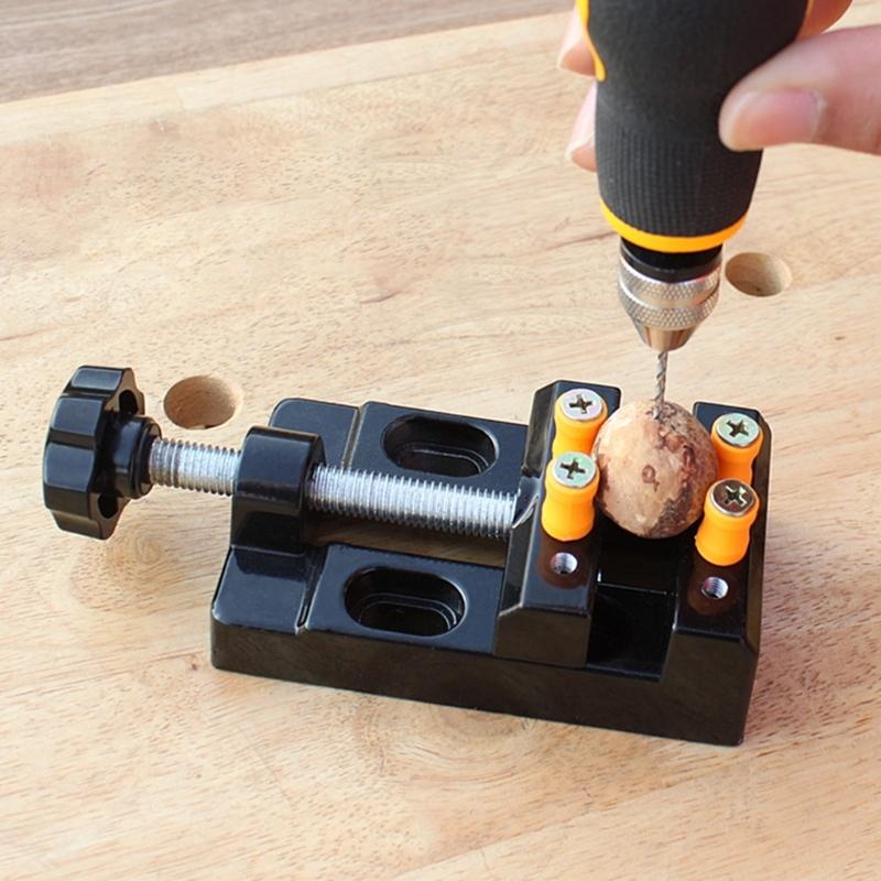 Aluminum Mini Table Vise Jaw Carving Bench Clamp Drill Press Vice Micro Clip Adjustable Flat Pliers DIY Jewelry Tools