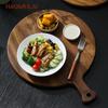 Round Pizza Pan Commercial Solid Wood Pizza Board Tray Wooden 9/10/12 Inch Steak Dinner Board Fruit Complementary Board