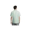Nike Half-Zip Solid Color Short-Sleeve T-Shirt Polo for Men in Water Blue