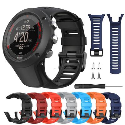 24mm Silikon Kayış Suunto Ambit Serisi 1/2/3 Kordonlu Saat SUUNTO AMBIT 1/2/2S/2R/3P/3S/3R Spor saat kayışı