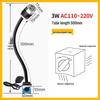 Luci da lavoro a LED magnetiche per macchine CNC e fresatrici, 220V/24V, design con tubo flessibile a collo di cigno