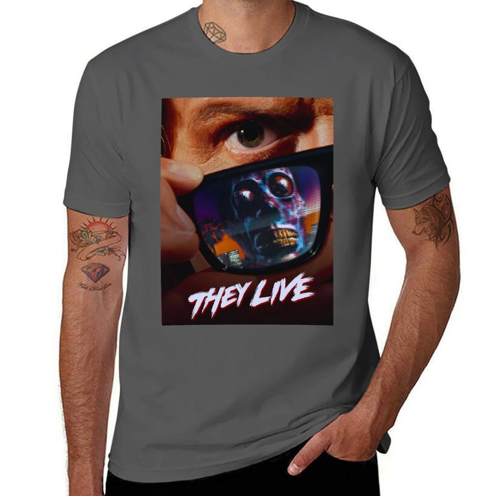 They Live TShirt Minimalist Casual Short Sleeve Top TShirt