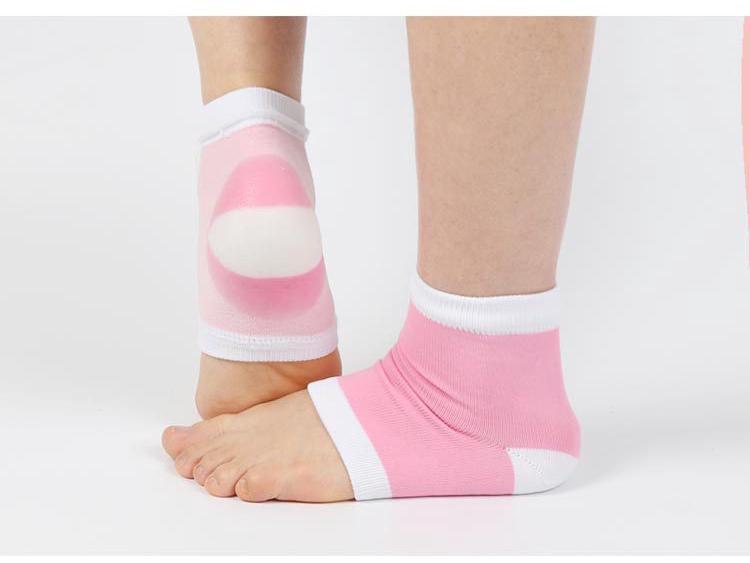 Silicone Moisturizing Heel Protector Socks - Anti-Crack Cotton Cover for Men and Women