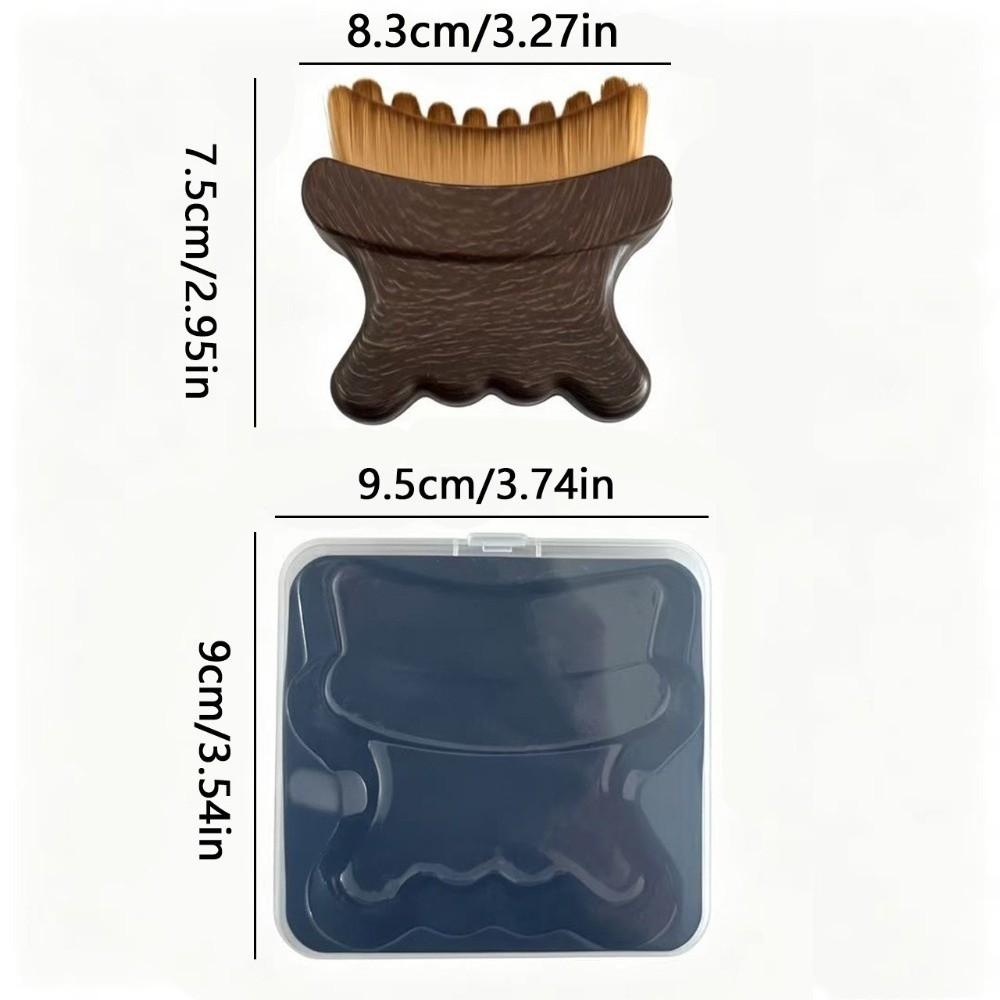 Ergonomic Shape Contour Massage Brush Soft Bristles Face Care Brush  Jawline Care
