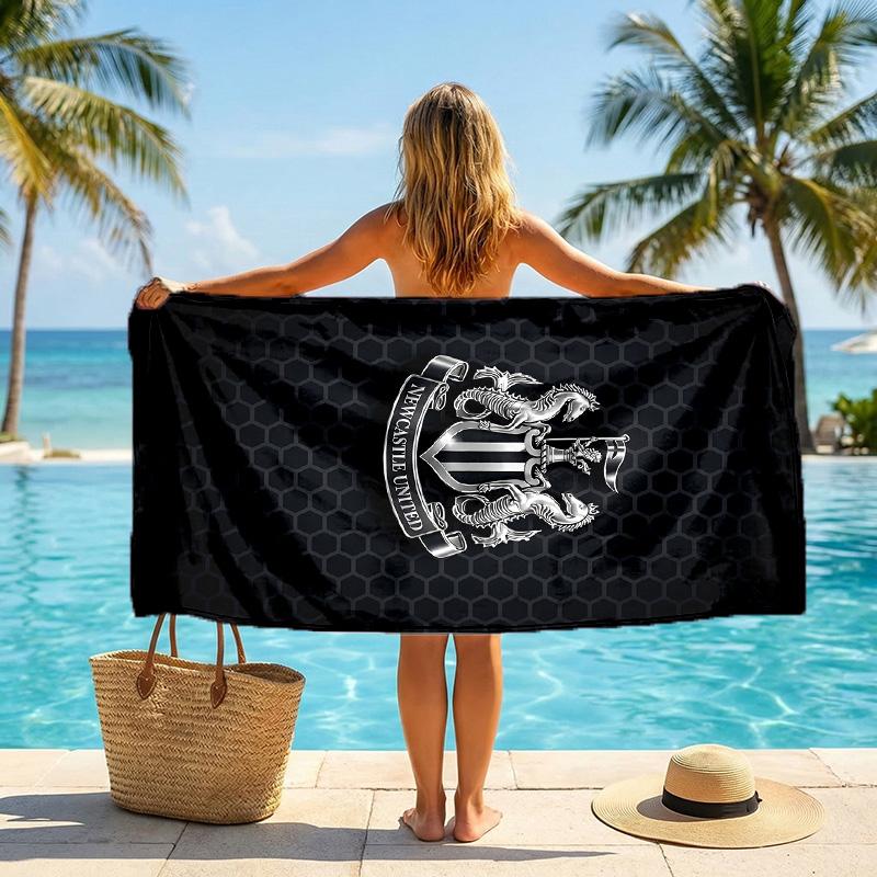 Asciugamano da Spiaggia Newcastle United Morbido Microfibra Asciugamano Estivo Asciugatura Rapida Assorbente per Spiaggia Piscina Viaggio
