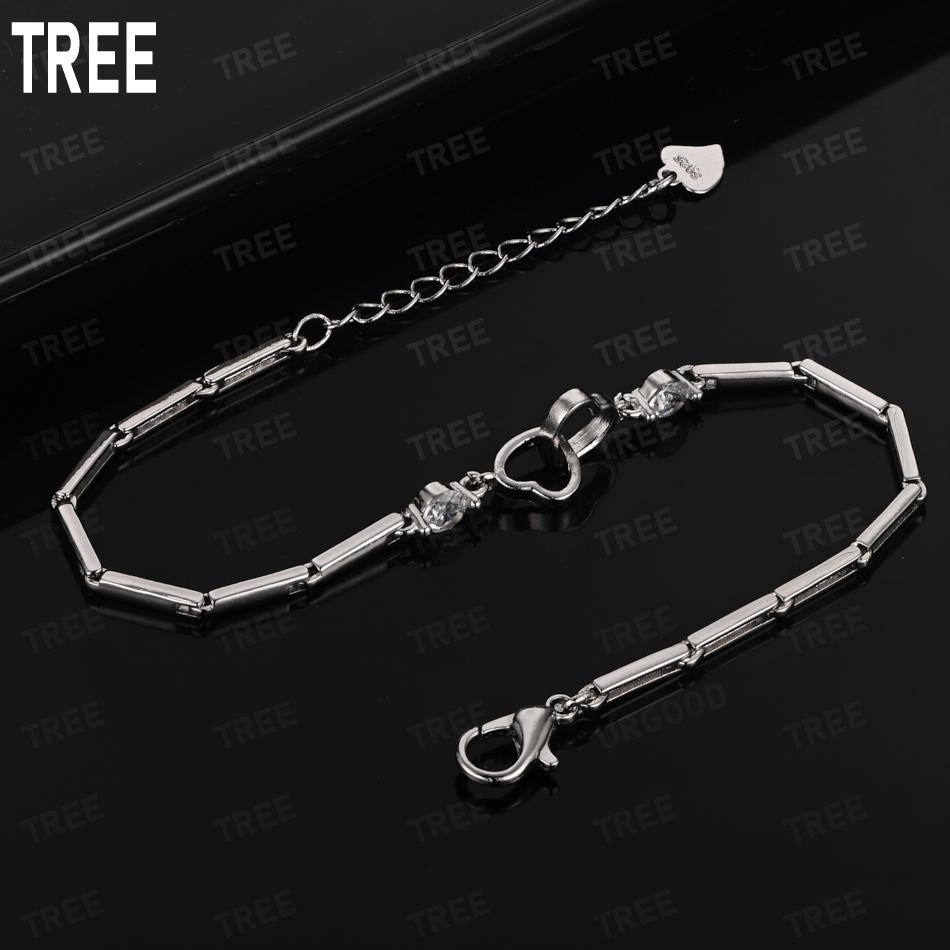 925 Sterling Silver Double Heart Bracelet Set With AAA Zircon - Exquisite Gift Jewelry
