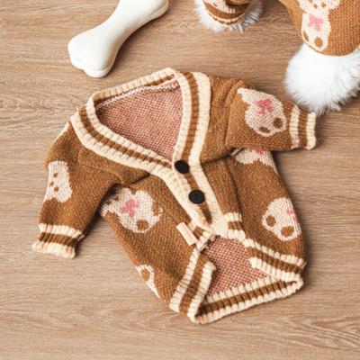[Pet] Bear Knit Cardigan M