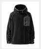 Unisex Bataan Wave Half-Zip Fleece Sweatshirt: Outdoor Warm Long Sleeve Top