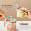 Clear Kitchen Spices Jars With Removable Spoon Compartment Food Storage Container For Pantries Organization