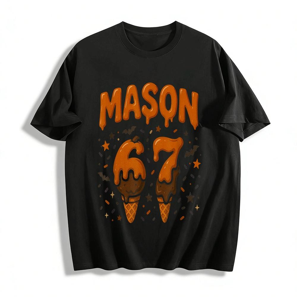 Halloween Themed Mason No.67 Chocolate Cone Print Casual Top Pure cotton T-shirt XXS