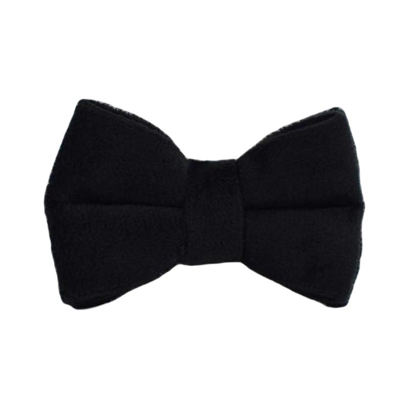 Black Velvet Cat Collar with Cute Bell and Bowtie Scarf Large