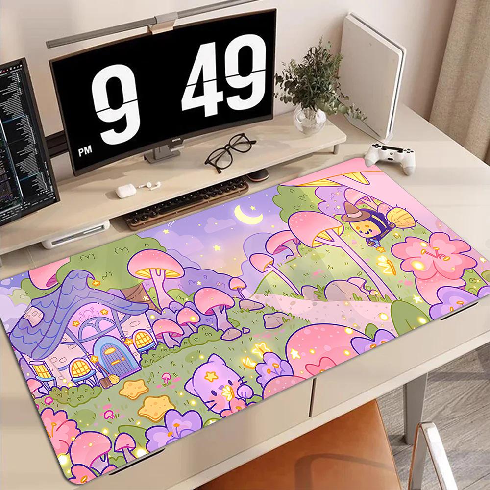 Urban Scenery Design Mouse Pads Anime Desk Mat High Quality Rubber Anime Gamer Mat  Computer Desk Table Mat for Office and Game