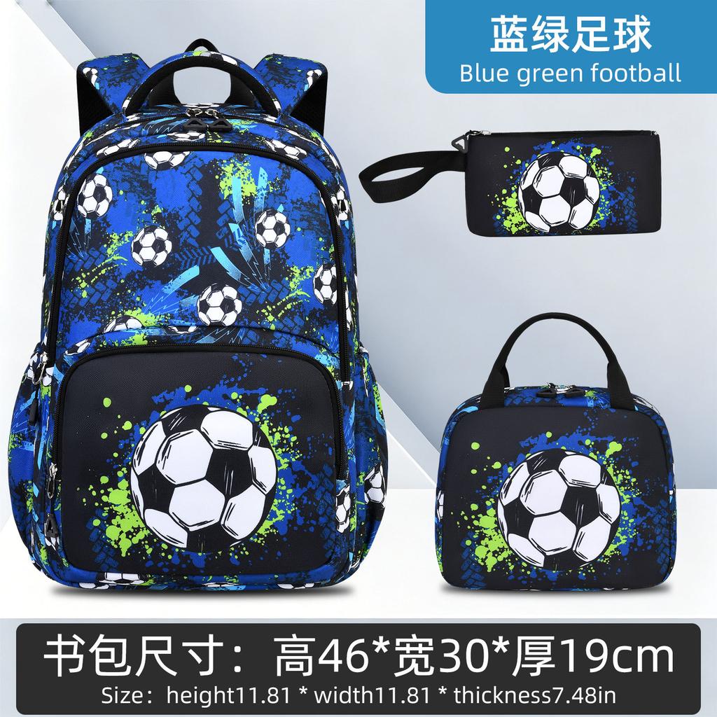 Children School Bags for Boys Set Schoolbag Primary Book Bag School Backpack with Lunch Bag 3Pcs Kids Waterproof Travel Rucksack