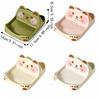 Bear Shape Ceramic Pot Lid Holder Non-Slip Cartoon Spatula Rack Space Saving Easy To Clean Cookware Holder Home Organization