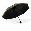 Mandala painting Pattern Pattern New Style Umbrella, 1 Piece Automatic Folding Umbrella, Portable Travel Umbrella, Outdoor Umbrella, Birthday Gift