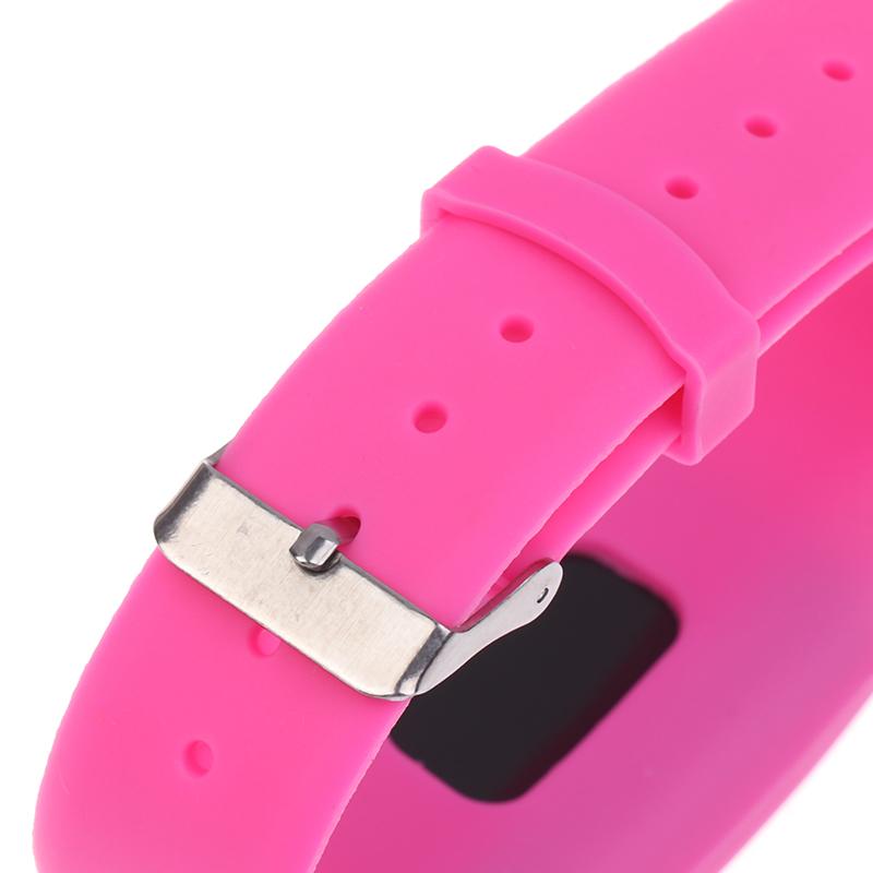 Led Pedometer Bracelet Step Counter Watch 12/24H Time Display Step Counter Watch Silicone Step Tracker Fitness Watch