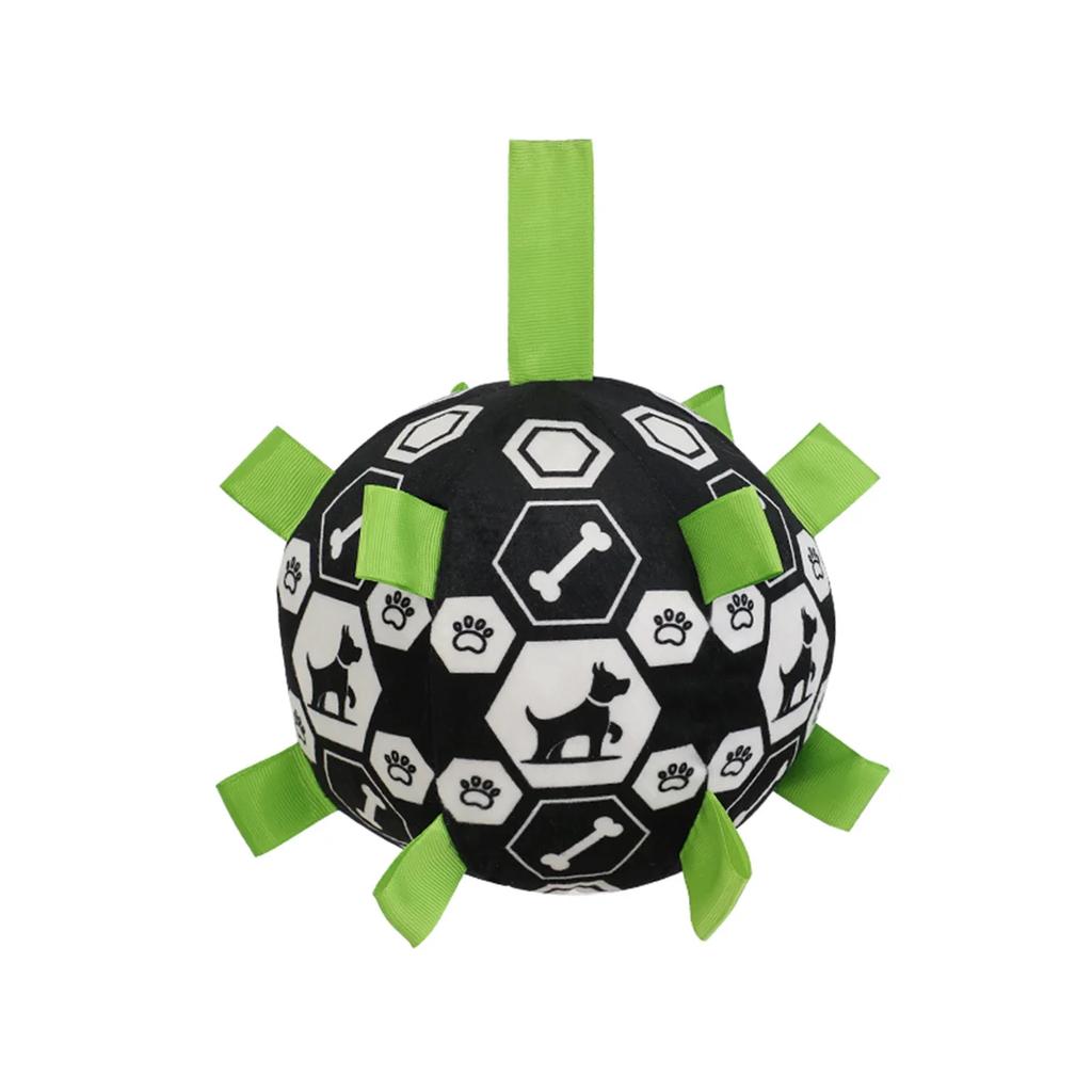 Interactive Dog Ball Toy with Bell Sound for Outdoor Play Puppy Training Football Fetch Game Chew Resistant Durable Pet