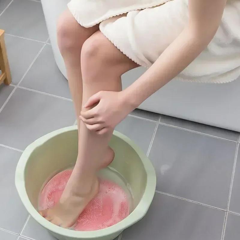 Back Massage Brush Silicone Foot Wash Body Cleaning Bathing Tool Exfoliating Shower Massage Scraper Bathroom Non Slip Bath Mat