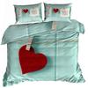 3D Cotton Satin Bedding 160x200cm HEART